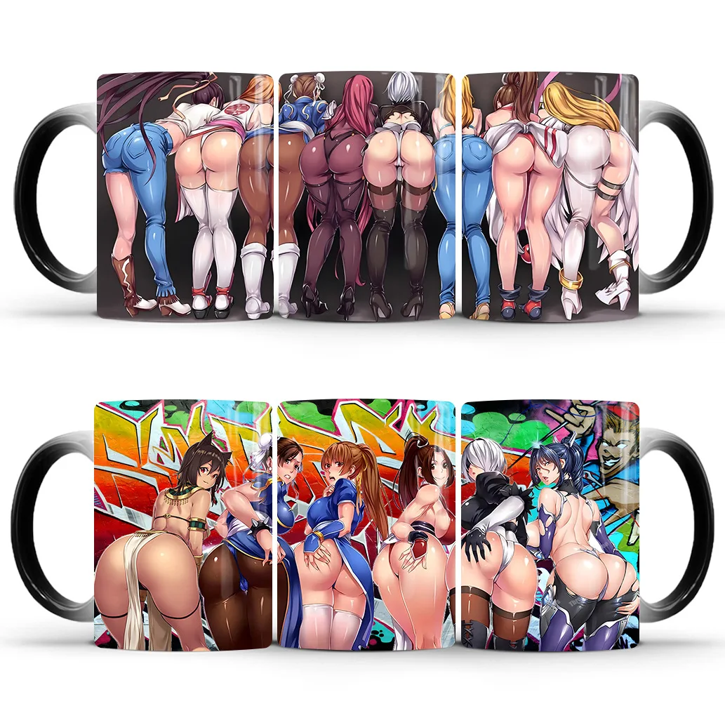 

Anime Sexy Girl Color Changing Cup Beauty Discoloration Mug Ceramic Magic Mug Erotic Heat Sensitive Coffee Cup Eroticism Tea Cup