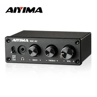 AIYIMA DAC-A2 decodificador de Audio HiFi amplificador de auriculares USB salida óptica Coaxial estéreo Gaming DAC para amplificador altavoces activos