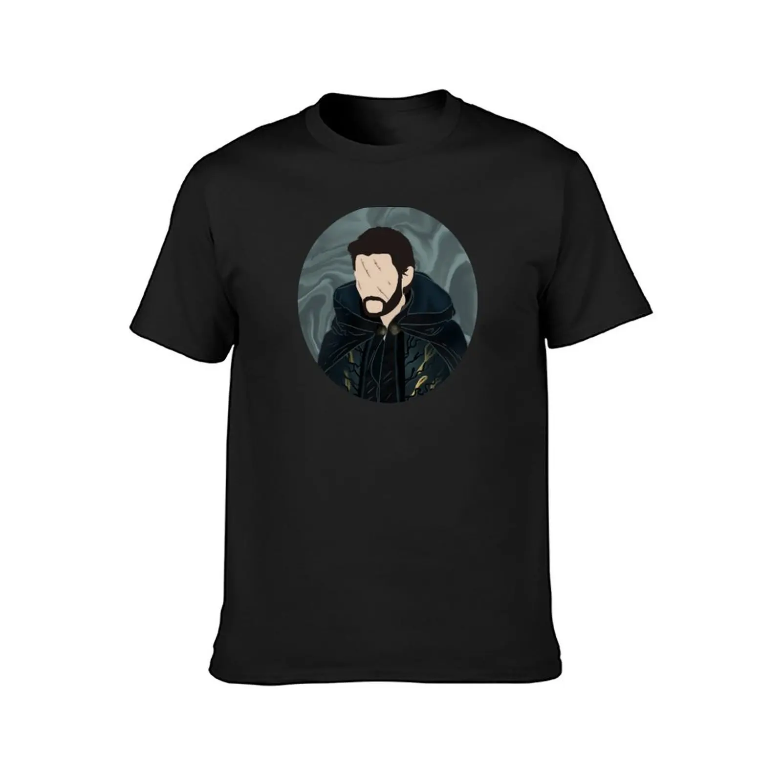 the darkling shadow and bone circle outline T-Shirt funnys sublime tops customs Men's clothing