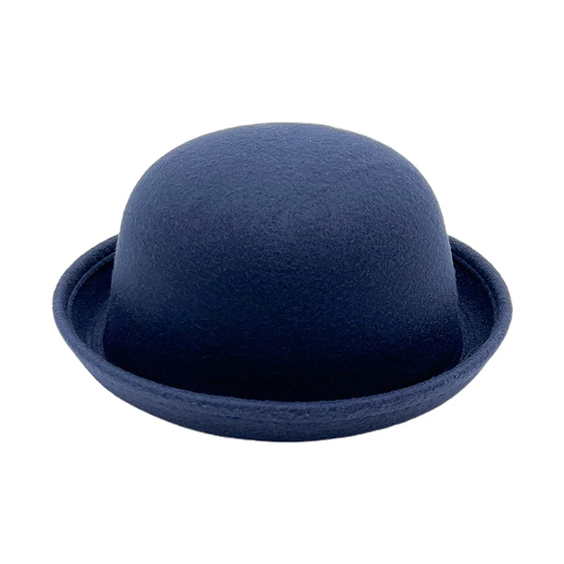 Children Adult British Retro Small Round Hat Bowling Hat Fe Classic Party Hat Rolling Church Derby Bowling Hat  Accessories