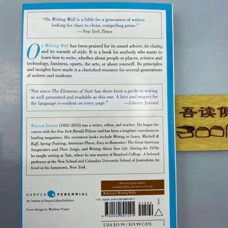 On Writing Well By William K. Zinsser The Classic Guide To Writinhg Nonfiction Learning English Writing To Learn Books