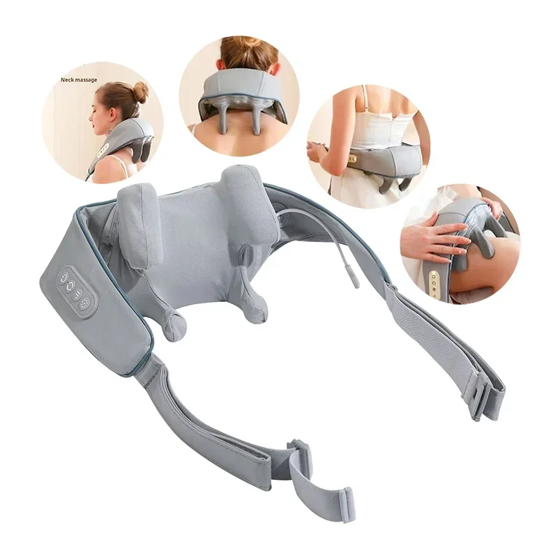 

Factory Price Convenient Portable Neck Shoulder Pain Relief Massager Heating Kneading Back Shoulder Relaxing Massager