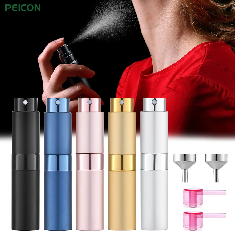 Perfume Atomizer 8ml Spray Bottle for Travel Portable Refillable Liquid Perfume Bottle Cosmetic Container Mini Spray Bottle