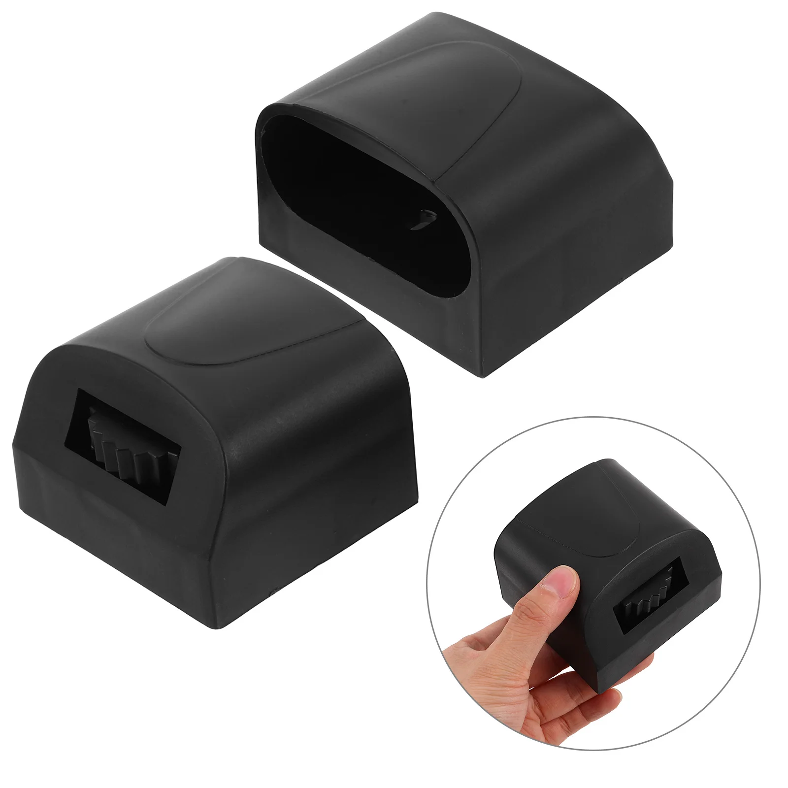 

2pcs Fitness Equipment Foot Covers Adjustable High-Density Plastic End Caps Vibration Absorbing Floor Protection For Home Gym