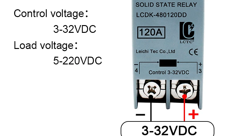 SSR-Halbleiterrelais, DIN-Schienenrelais mit Kühlkörper, 10 A, 25 A, 40 A, 60 A, 80 A, 100 A, 120 A, DC, DC, DC, AC, AC, einphasige Steuerung – Detail 16