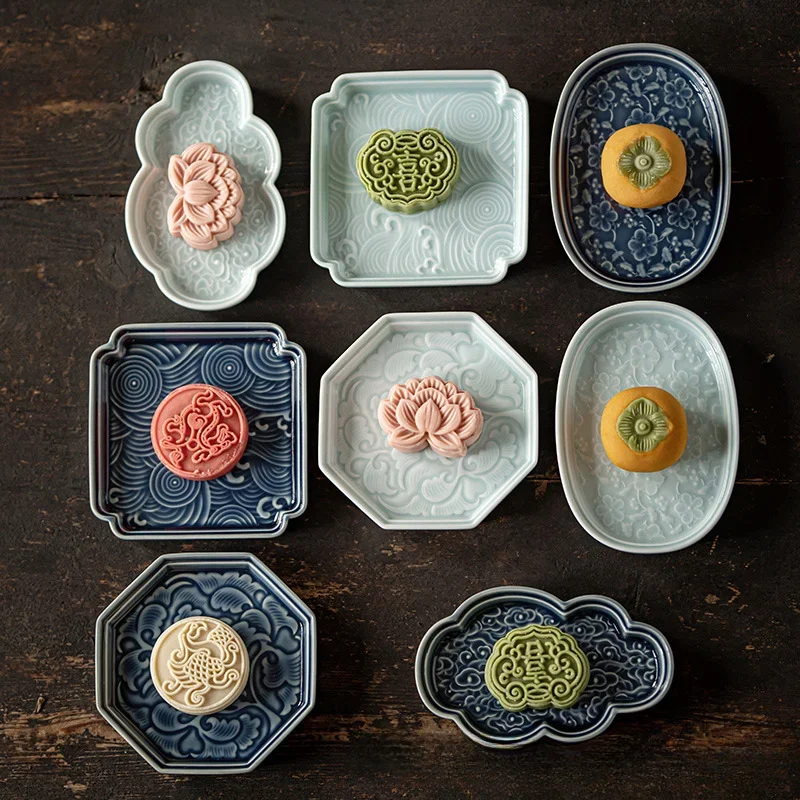 

Китайский димсам изысканная тарелка для приготовления чая с фруктами, домашние фрукты, помолвка, торт, чай, декоративный