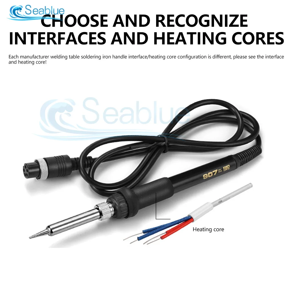 

936B Soldering Iron Handle 60W Universal 936 Soldering Stations Electric Irons 5/7Holes Interface Welding Tools Accessories