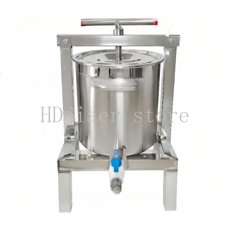 

Fully Enclosed Stainless Steel Press - Small Manual for Wax, Soil, Honey & Juicing (Dual-Use Juicer)