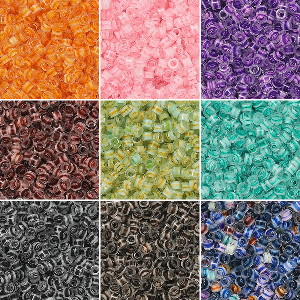 

600Pcs/Lot Glass Seed Beads Spacer Loose Cylinder Shape Bead for DIY Charm Bracelet Necklace Jewelry Making Supplies