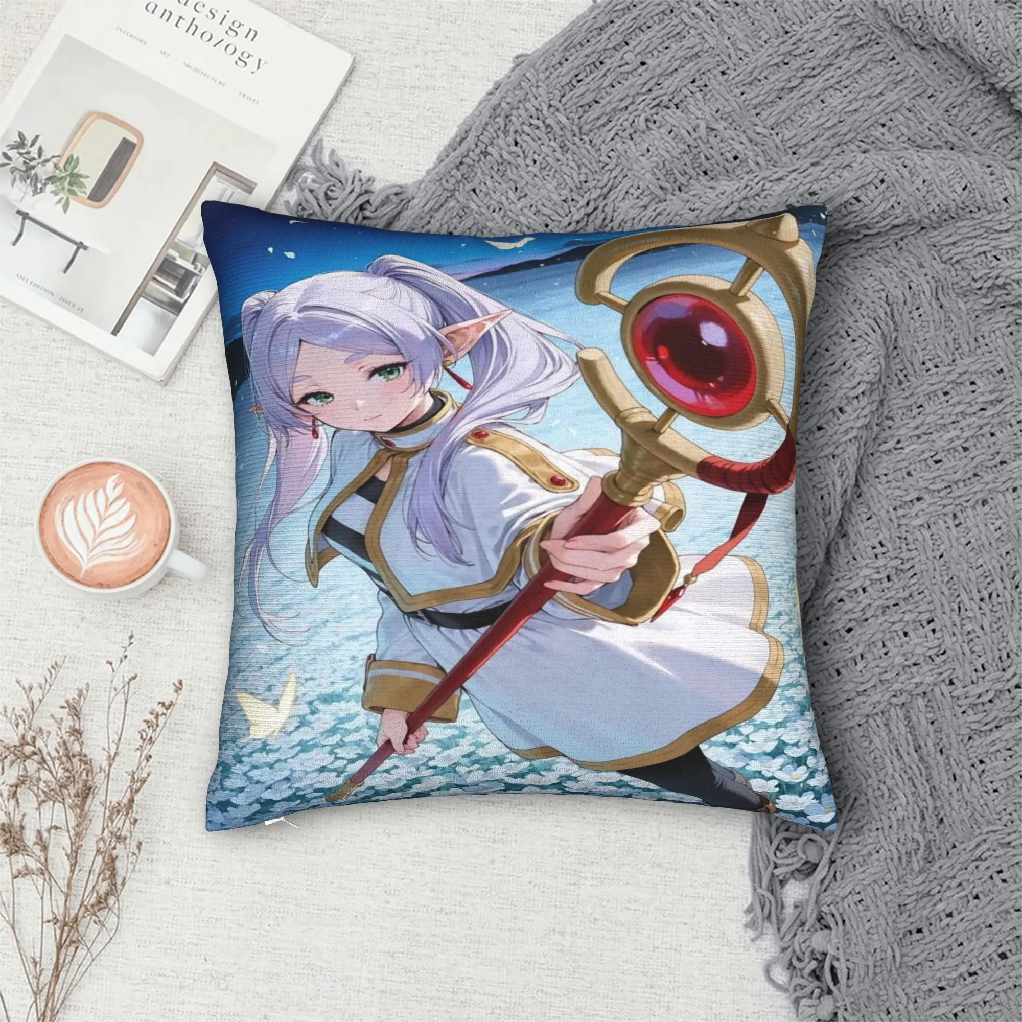 Frieren Beyond Journeys Pillowcases  Morden Pillow Case For Sofa Home Decor Soft Pillow Cover