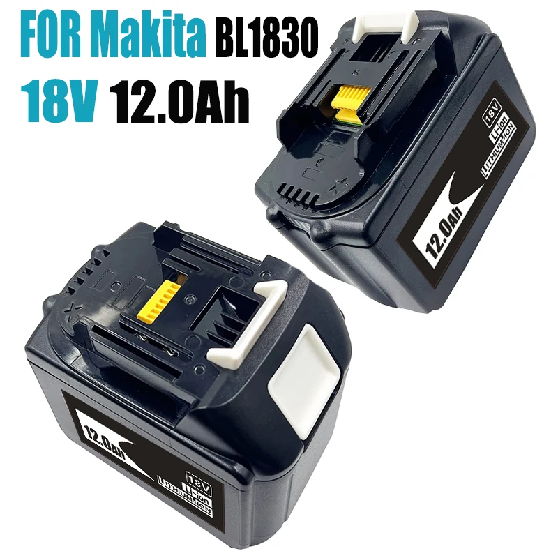 100% Original BL1860 Rechargeable Battery 18 V 12000mAh Lithium Ion for Makita 18v Battery BL1840 BL1850 BL1830 LXT 400+Charger