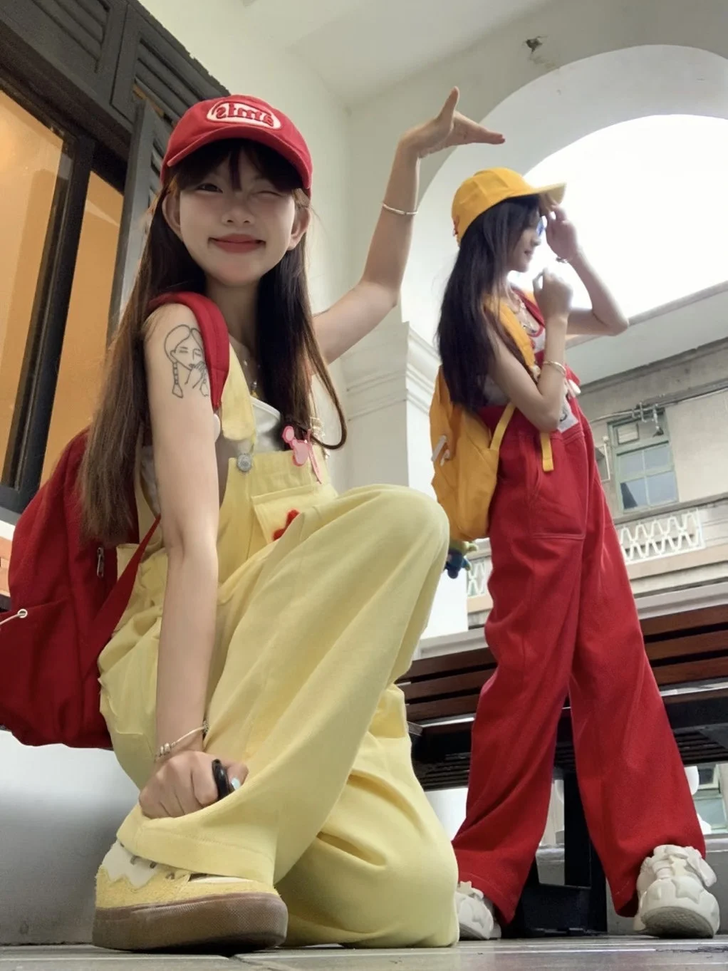 

Летние джинсовые комбинезоны Dopane для женщин, новинка 2025 года, молодежный стиль, милые прямые брюки-комбинезоны, повседневные свободные джинсы