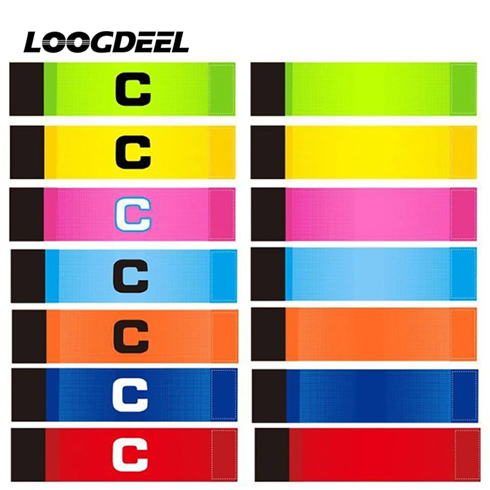 LOOGDEEL 1Pcs Soccer Arm Band Leader Competition Gift Arm-badge Sports Adjustable Player Armband Football Captain Armband Adult