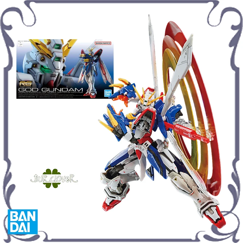 

BANDAI Original GUNDAM RG 1/144 GOD GUNDAM Anime Action Figure Assembly Model Toys Collectible Model Ornaments Gifts In Stock