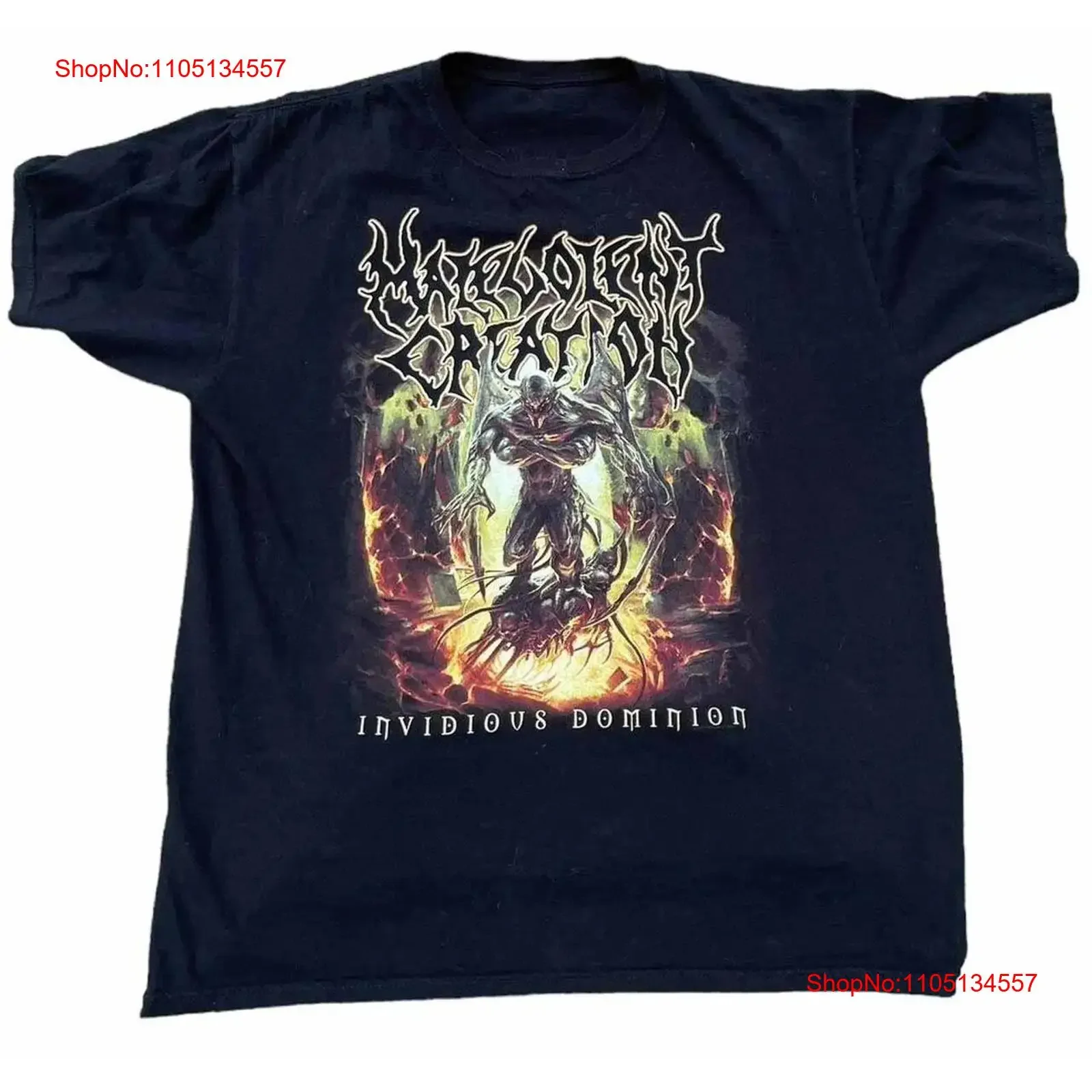 2010 مارس جولة وحشي Malevolent Creation تي شيرت أسود S 5XL 1N0198 خمر غسلها امتدت قليلا أوم تنوعا