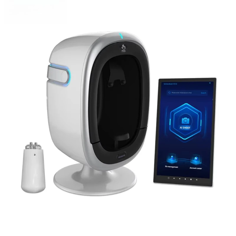 

High-tech portable artificial intelligence facial skin analyzer with moisture pen 15.6 inch large screen 16 languages