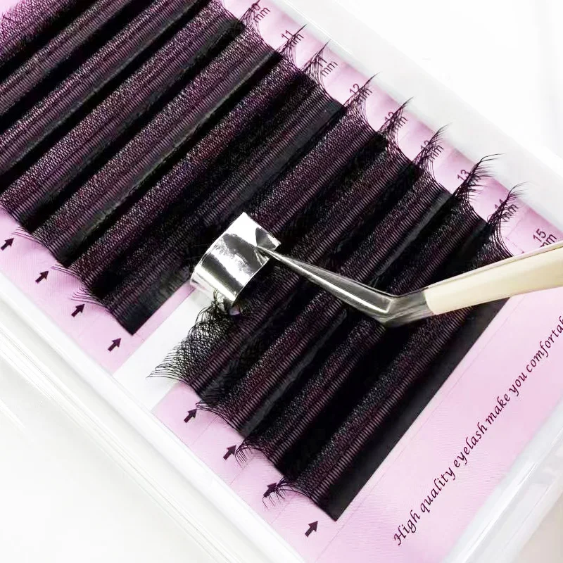 Picture 5: W Shape 3D 4D 5D 6D Premade Fan Eyelashes C D Curl Natural Soft Individual Cluster Lashes Professional Makeup Eyelash Extension