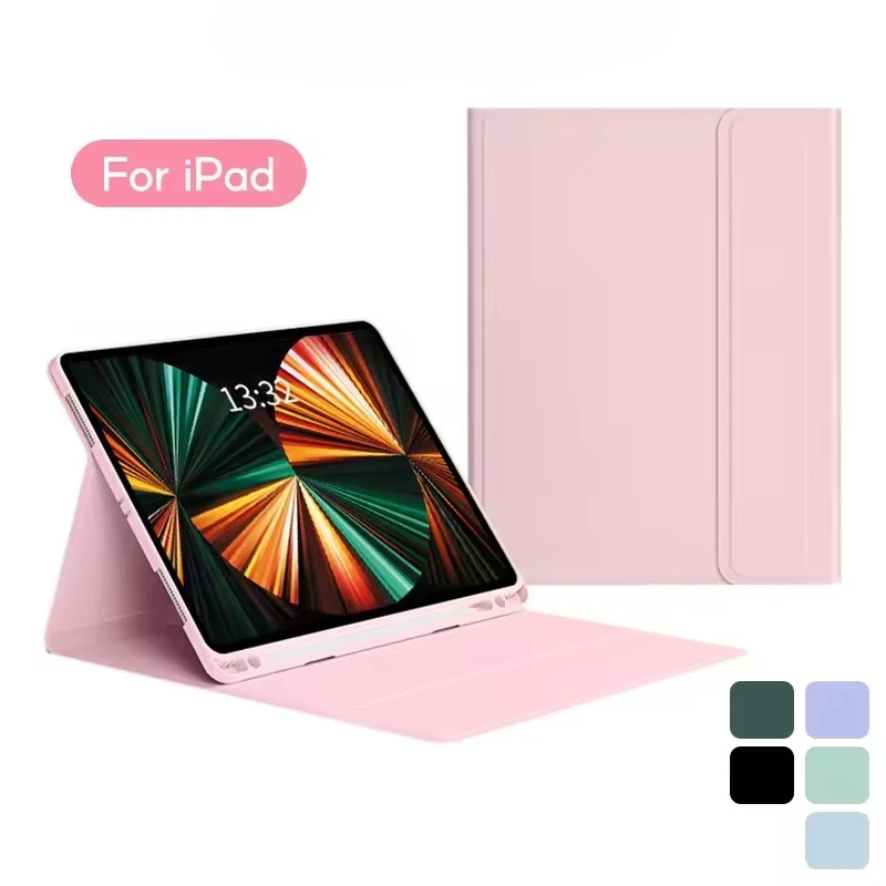 

Для iPad A16 11-го поколения 2025 A3354 A3355 Candy Магнитный кожаный чехол-подставка для iPad 10 10,9 дюймов 2022 с слотом для карандашей