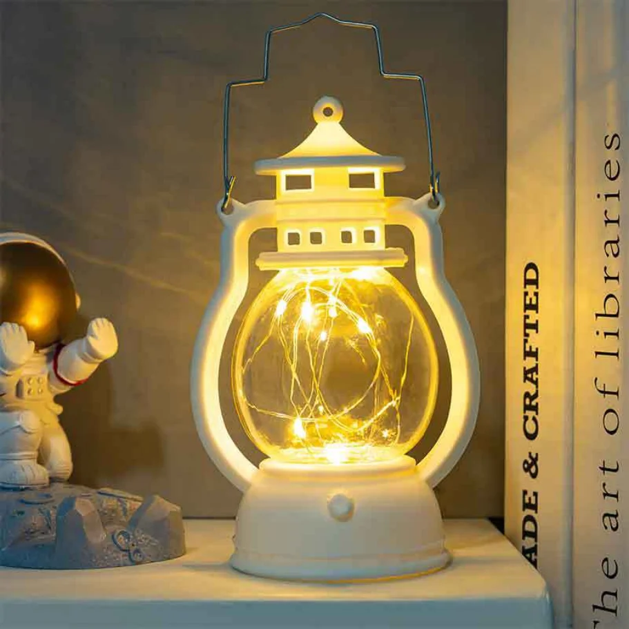 AvvRxx Retro lampka nocna Ornament świecznik lampy dekoracja pokoju na stół płomień kominek lampa naftowa dekoracja domu