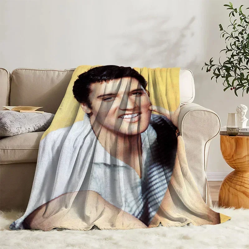 Fluffy Blanket Elvis Luxury Sofa Camp Nap Bedspread Soft Blanket Fleece Home Textile Birthday Gift Blanket Bedroom Decor