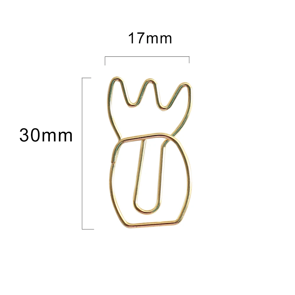 10pcs Creative pineapple Note Shaped Creative File Clamp Paper Clip Bookmark Holder Paper Decorative Clip for Office School Home