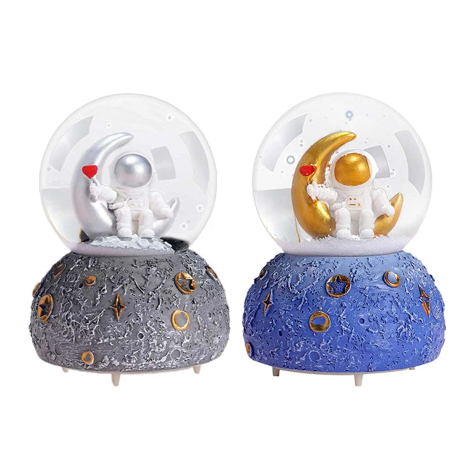 Astronaut Snowflake Crystal Ball Music Box Musical for Birthday Boys