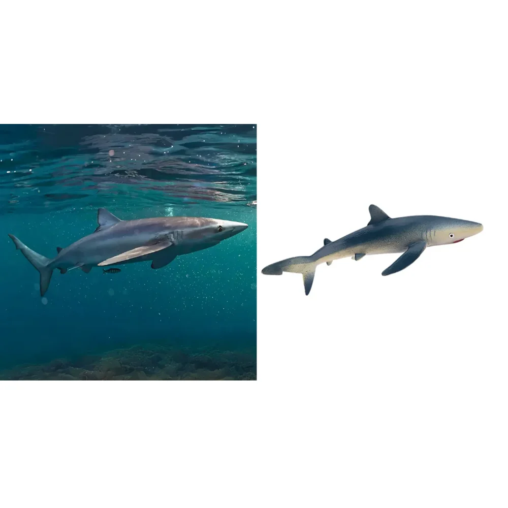 Toymany Simulation Blue Shark Ozean Tier Modell Spielzeug Mini Figuren Puppen Action Figuren Spielzeug Kinder Geschenk Kuchen Dekoration