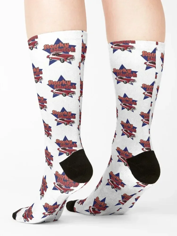 Chaussettes Starsky et Hutch pour hommes et femmes, bas de Noël mignons