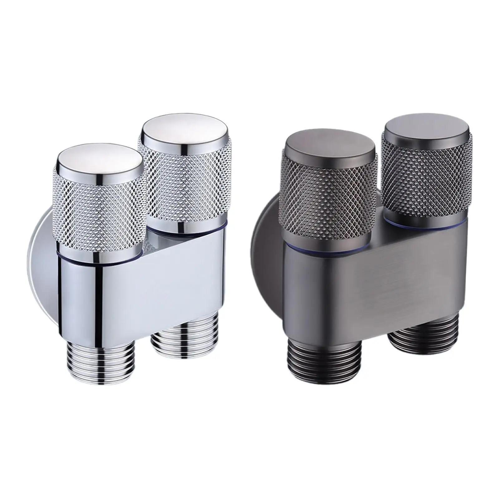 1 in 2 Out Double Control Valve Leakproof 1 in Two Out Double Control Angle Valve for Faucet Bidet Water Pipes Bathroom Kitchen