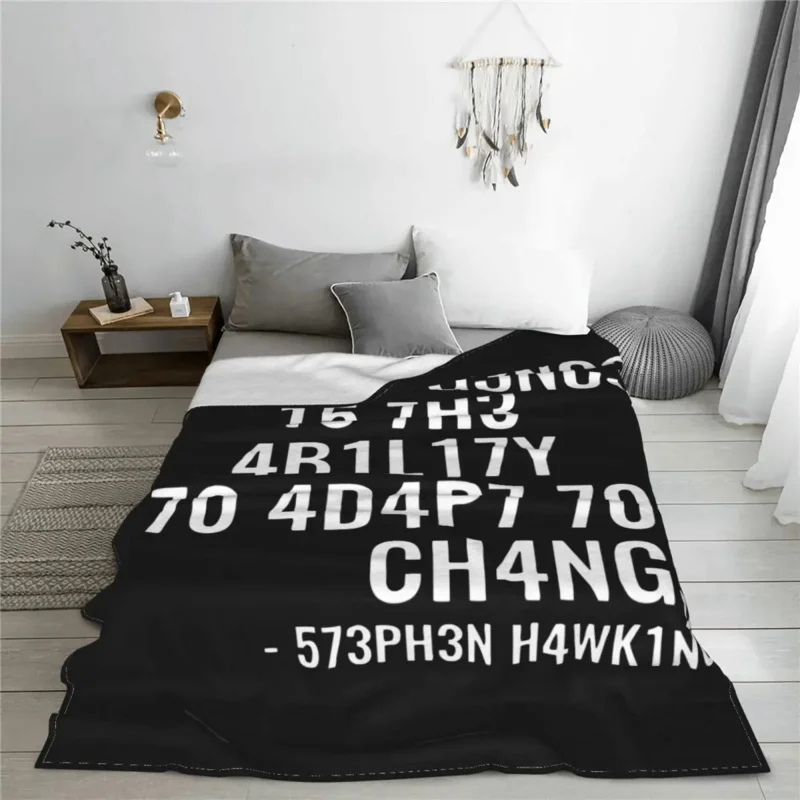 Blanket Cover Flannel Intelligence is The Ability to Adapt to Change Soft Throw Blankets for Bedding Couch Bed Rug