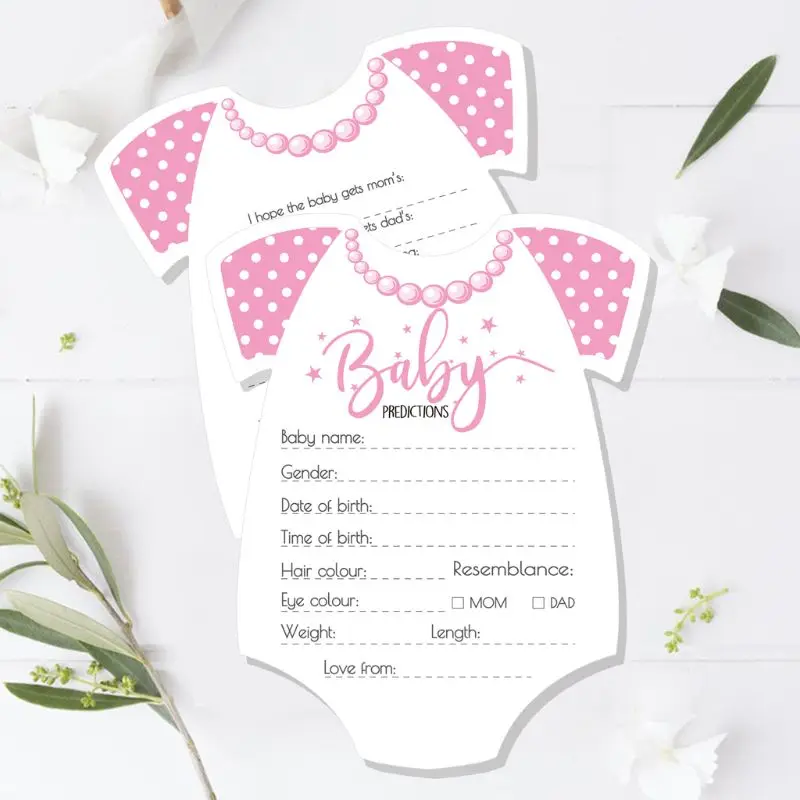 Paquet 10 cartes prédiction conseils pour bébé, cartes conseils jeu douche pour fille garçon