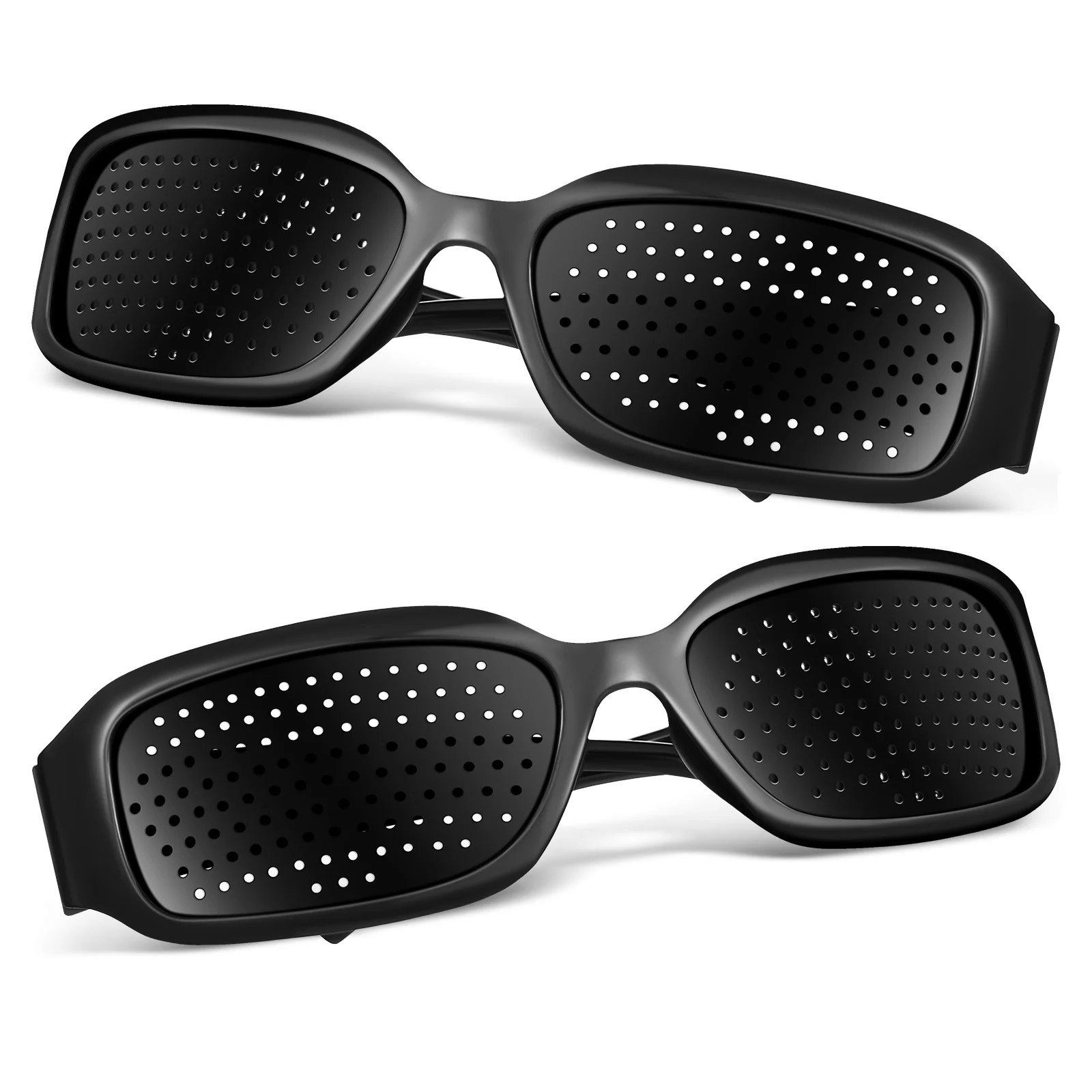 

2pcs Pinhole Glasses Durable Pc Full Frame Design For Eye Relaxation Improvement Portable Eyes Care Tool Anti-Fatigue