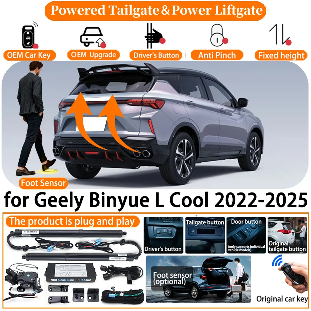 

Powered Tailgate system for Geely Binyue L Cool 2022 2023 2024 2025 Automatic Electric Power Tailgate Strut Rear Trunk Opener