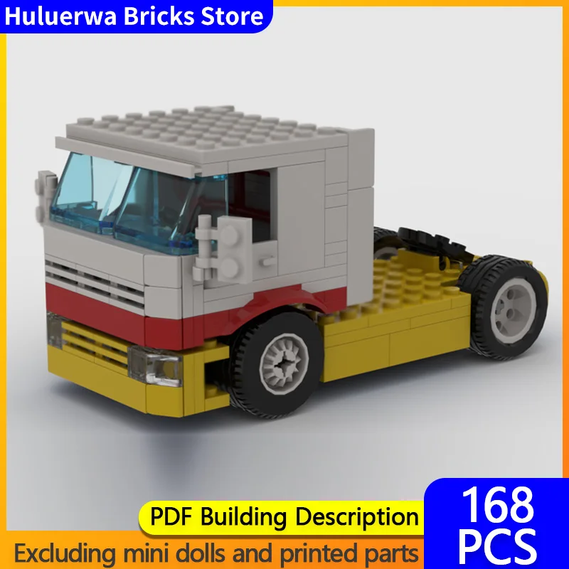 

Модель городской автомобиль MOC, строительные кирпичи, полуприцеп, тягач, модульная технология, подарки, праздник, сборка, детские игрушки, костюм