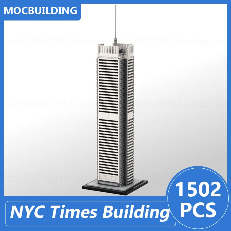 New York Times Building Tower 1:800 Scale Moc Blocks Architecture Model Diy Assemble Bricks Display Collection Toys Xmas Gifts