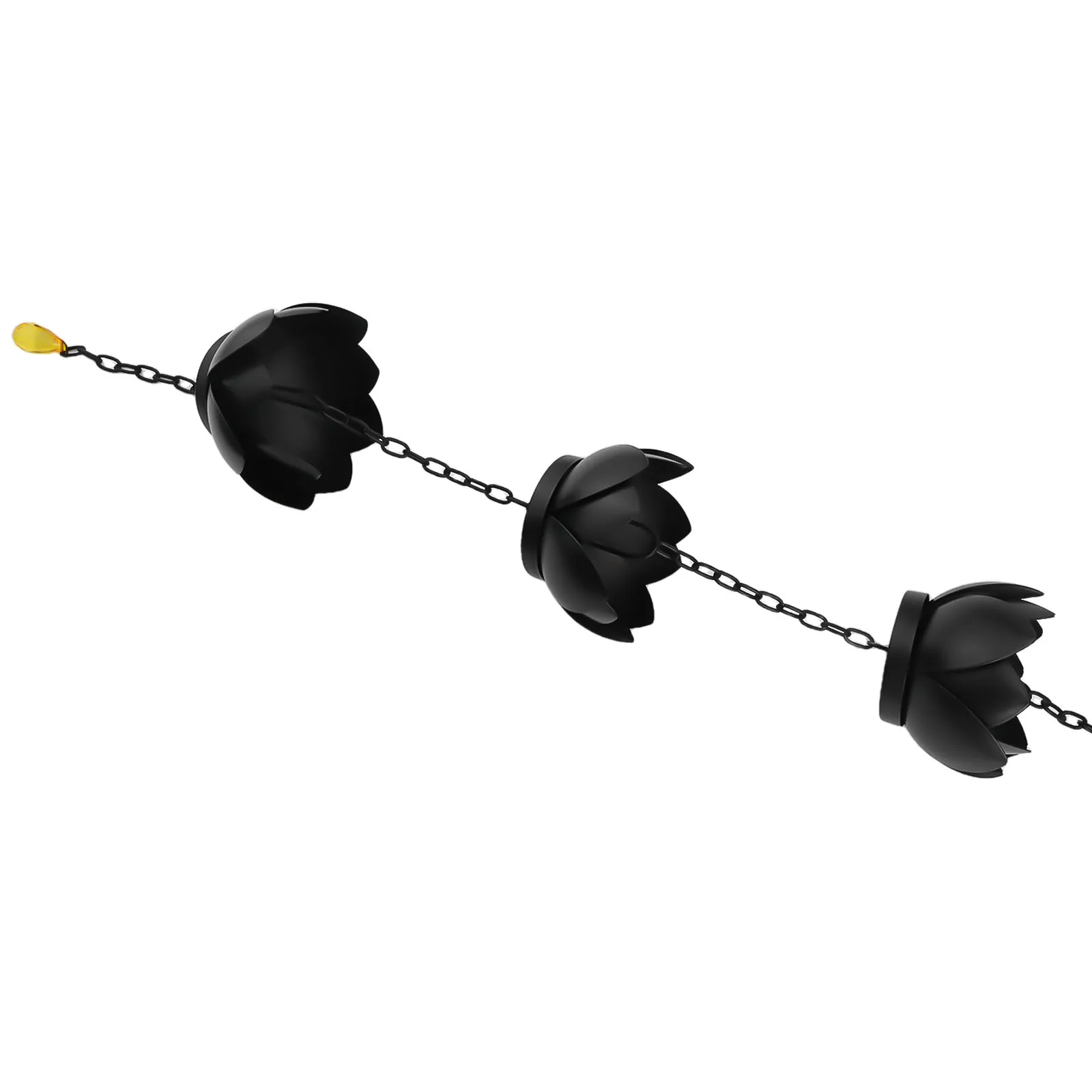 Aesthetic Appeal Meets Functionality Outdoor Lotus Drainage Rain Chain with Five Elegant Flowers at 1 2 Meters