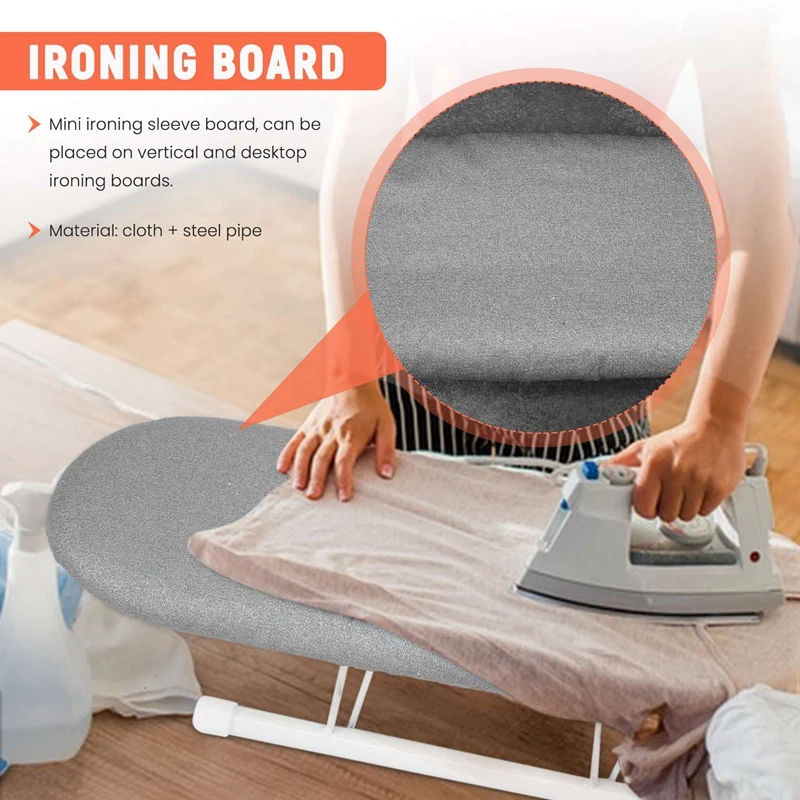 Folding Ironing Board Home Travel Cuffs Detachable Portable Sleeve Neckline Cuffs Mini Washable Protective Non-Slip