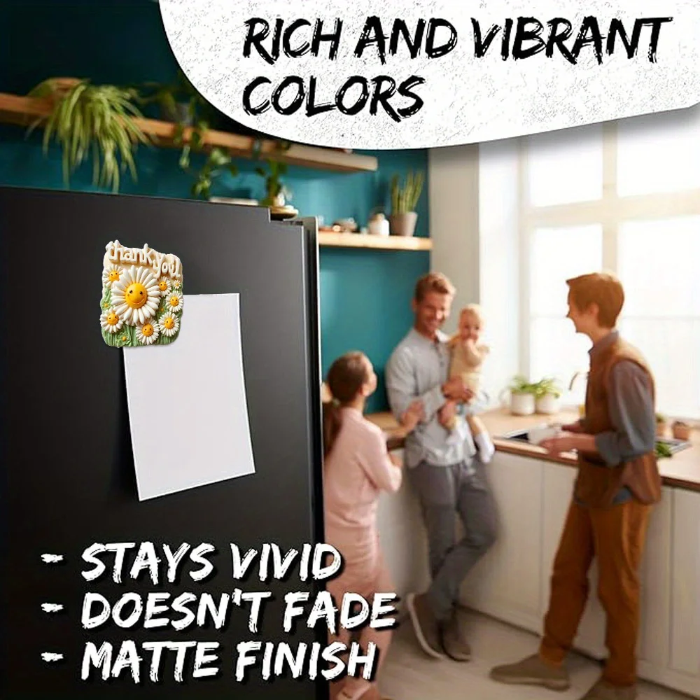 Aimant de réfrigérateur 2D plat en acrylique, 1 pièce, idéal pour les amateurs de gratitude, la fête des mères, les cadeaux de reconnaissance et d'appréciation pour les enseignants