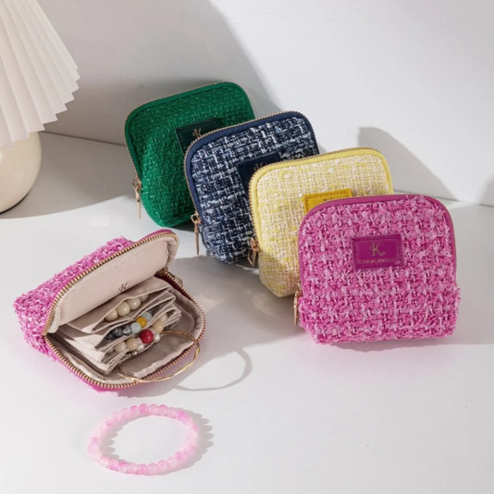 

New Jewelry Bag Rings Multiple Layer Scratch-Proof Jewelry Storage Bag Necklace Mini Cosmetic Bags Travel Lipstick Key Bag