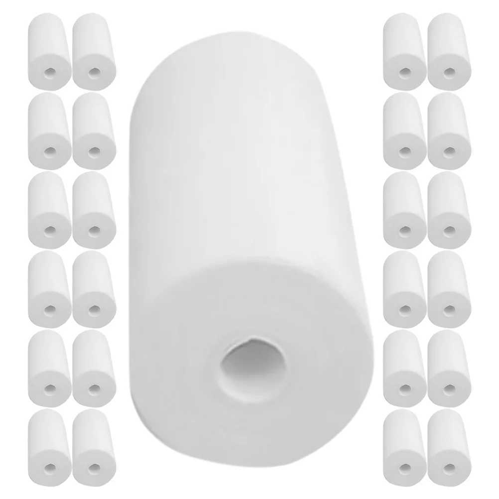 25 قطعة لفات حرارية ورق طباعة حساس للحرارة لآلة Pos السلس ماكينة تسجيل المدفوعات النقدية لفة ورق استلام متعدد الأغراض