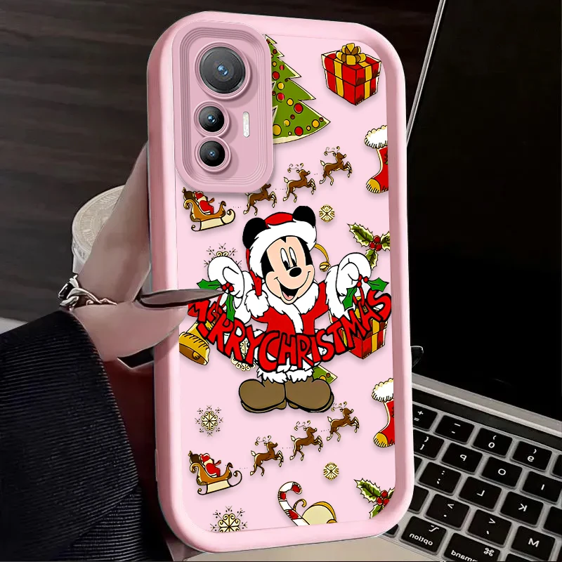 Christmas Mickey Minnie Case for Xiaomi 14T 13T 12T 11T 13 12 11 Lite 5G NE POCO X6 X5 F6 F5 F3 X4 GT X3 NFC M5S C65 M6 Pro 4G