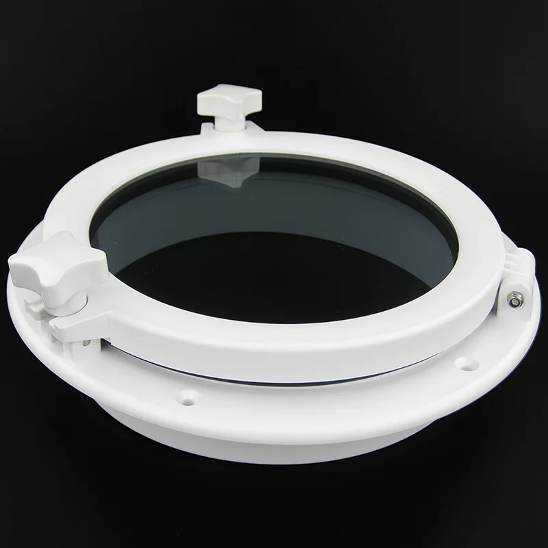 

Boat Porthole Plastic Marine Round Hatches 10 inch Yacht RV Windows Portlight
