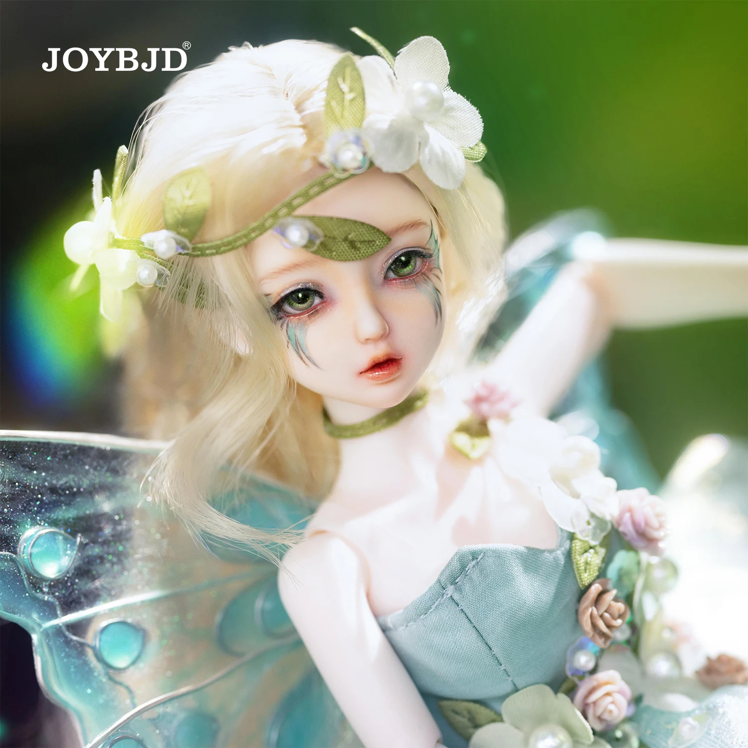 판타지 엔젤 BJD 1/6 파이어플라이 B 풀세트 (날개 포함) 숲의 녹색 요정 마법의 숲 레진 볼 조인트 인형