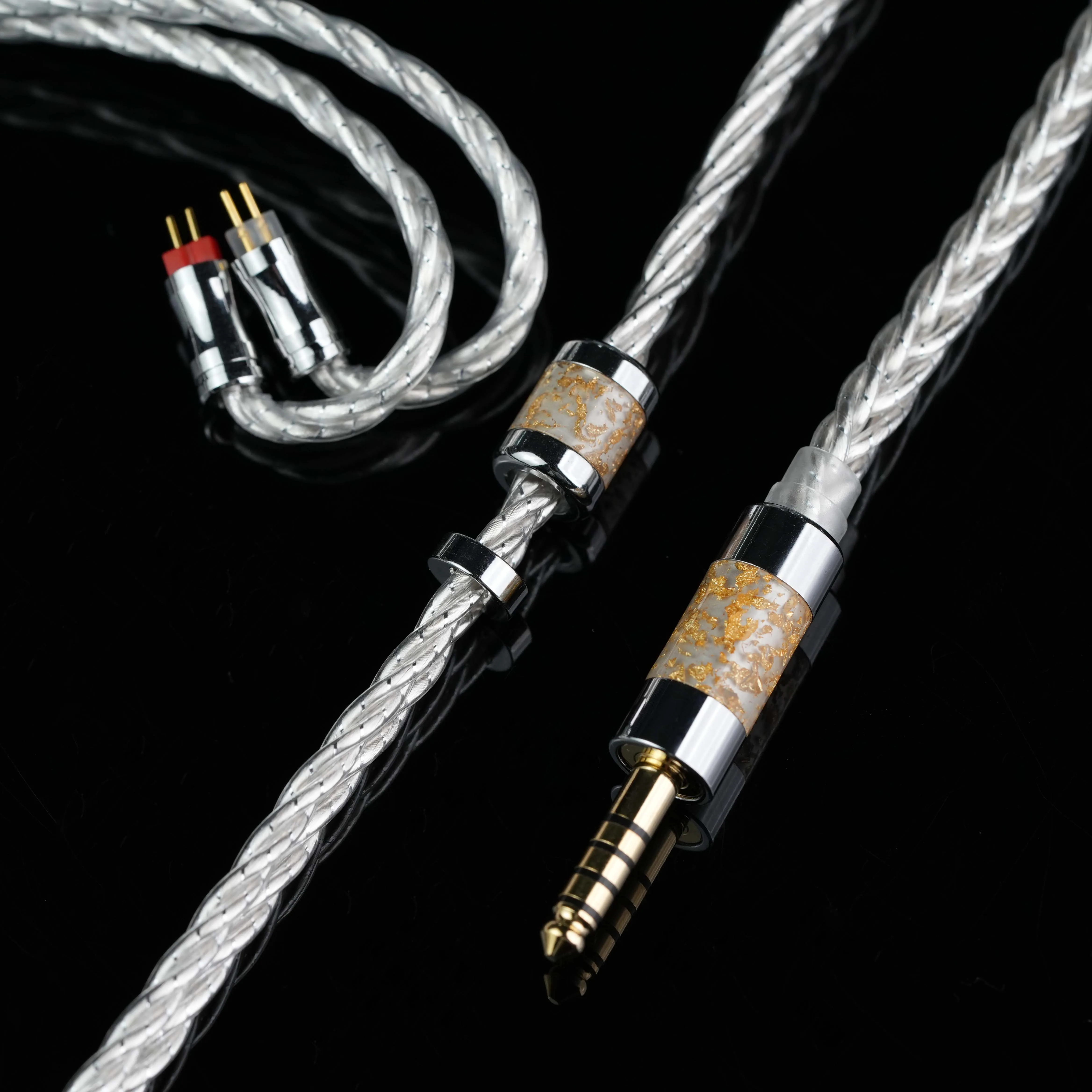 ivipQ-A20 6-core Leeds Pure Silver Palladium + كابل عالي الدقة 7N OCC، مناسب لواجهة MMCX 0.78-pin المزدوج 3.5 مم