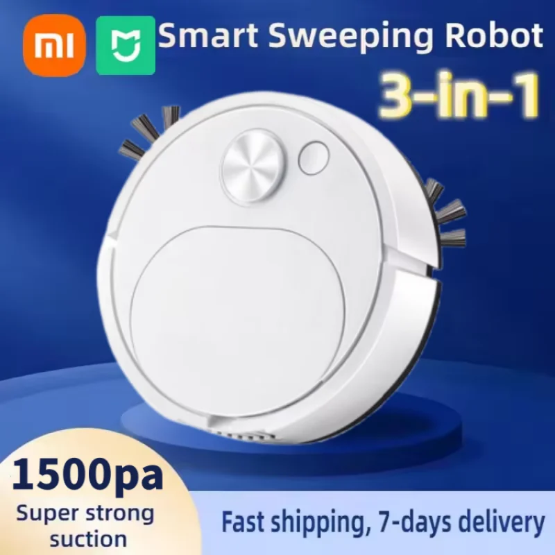 Xiaomi 3 In 1 Smart Sweeping Robot Vacuum Cleaner Mopping USB Wireless 1500pa Dragging Cleaning Sweep Floor For Home Office New