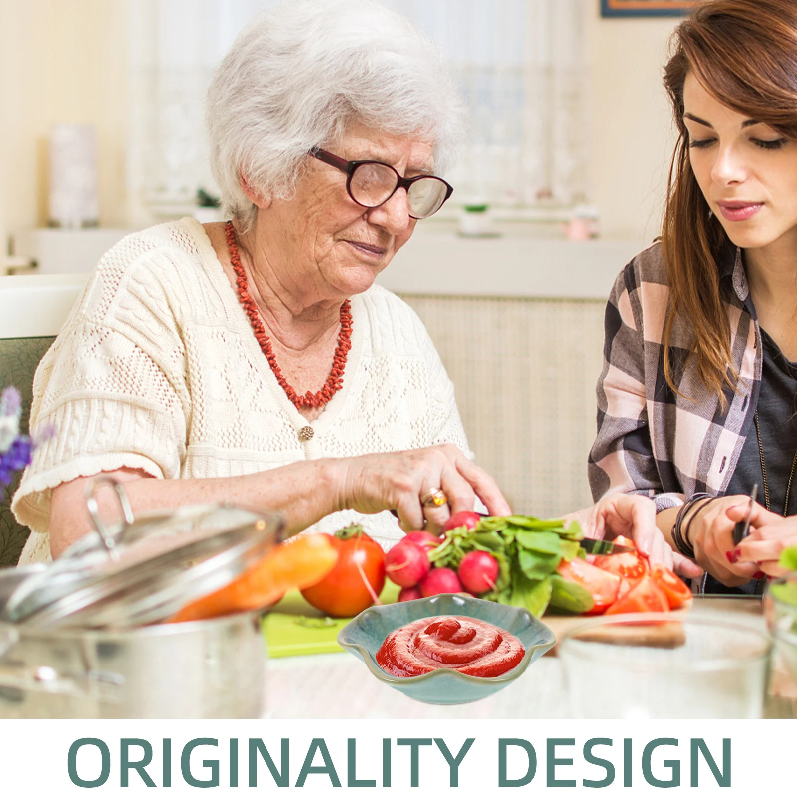 

2Pcs Ceramic Dipping Dishes Small Bowls for Dips Sauces Snack Serving Bowls for Bbq Sushi Salad Vinegar Condiment Ceramics