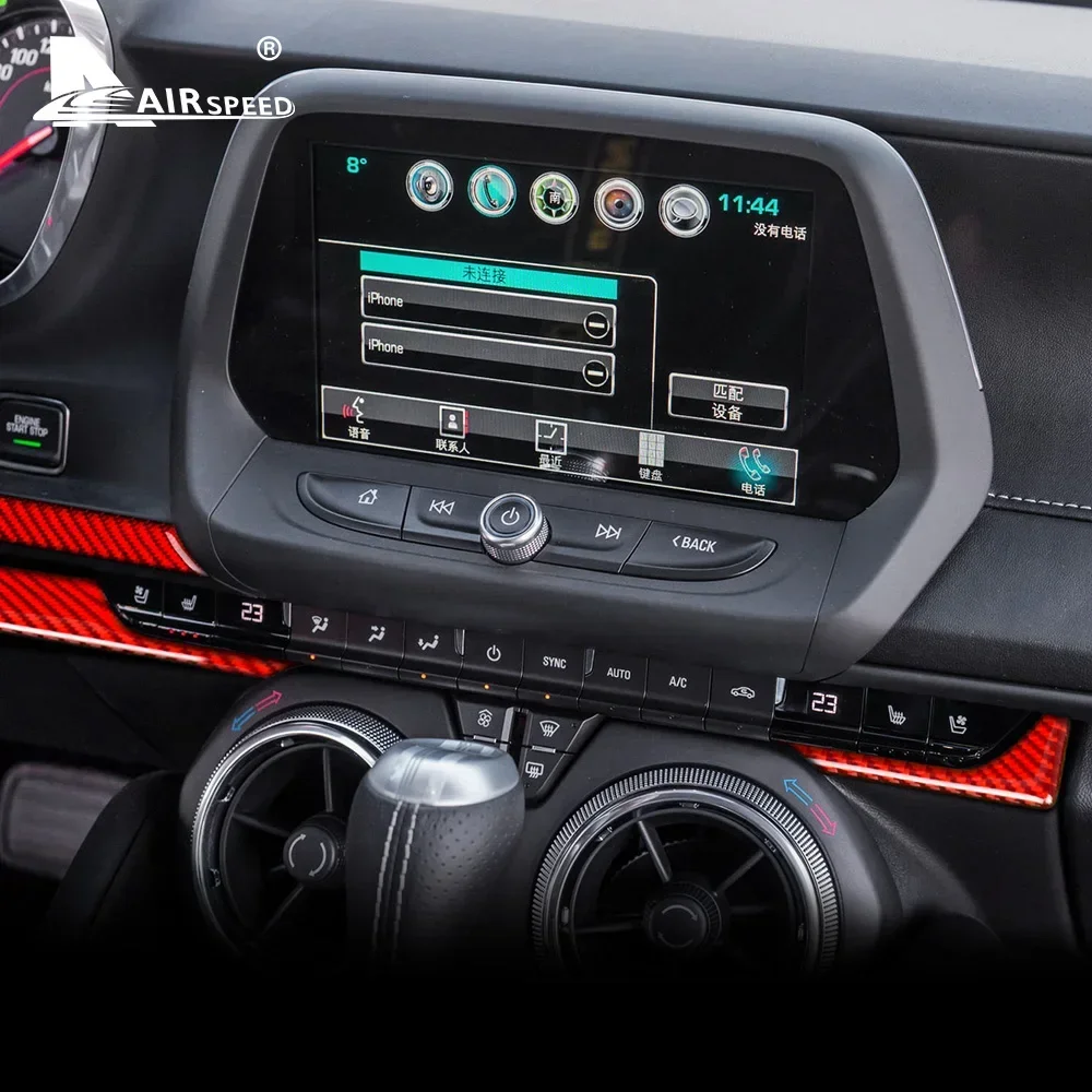 

Мягкая наклейка из углеродного волокна для интерьера Chevrolet Camaro 2016-2023, накладка на приборную панель, автоаксессуары, декоративная наклейка для стайлинга автомобиля