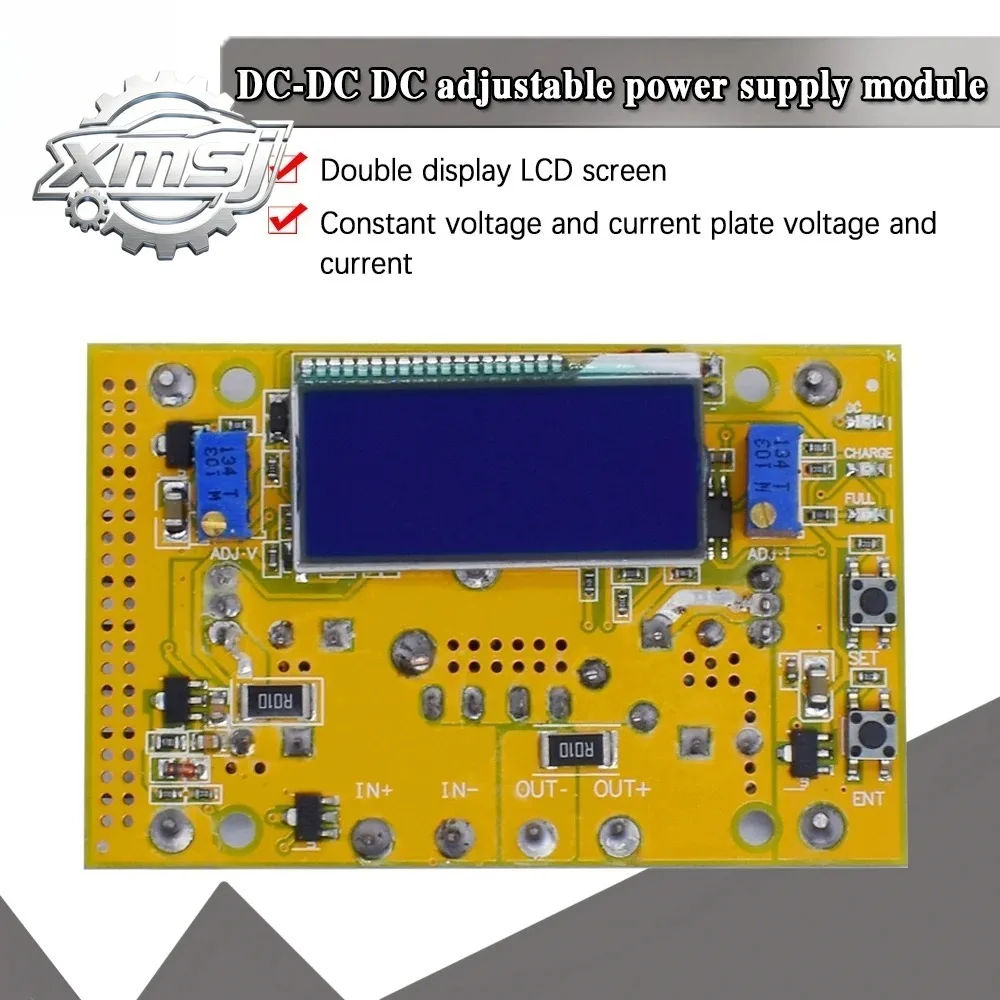 

Módulo de fuente de alimentación reductor 10A DC-DC, pantalla Dual LCD ajustable CC CV, carcasa protección contra cortocir
