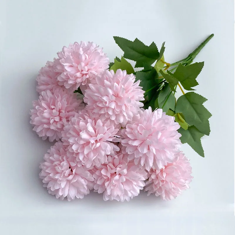 Künstlicher Blumenstrauß, Chrysantheme, Hochzeit, Zuhause, Weihnachten, Brautstrauß, Basteln, Scrapbooking, Kranz, Requisiten, Tischparty-Dekoration – Detail 3