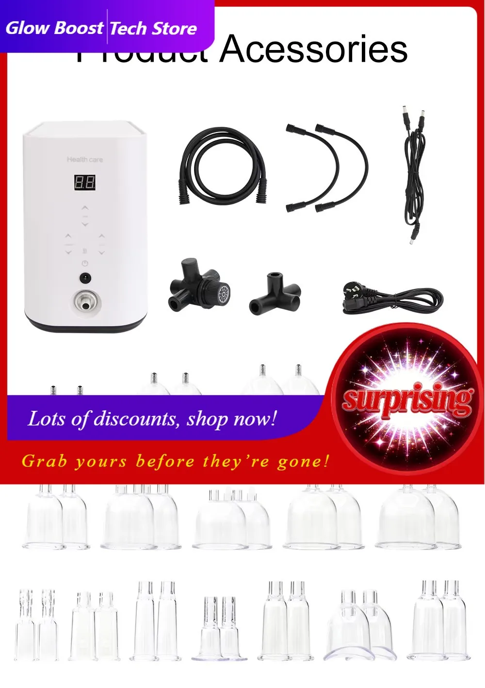 

NYSpider Vacuum Massage Therapy Machine Breast​ Enlargement Enhancer Cupping Massager Buttock Lifting Machine